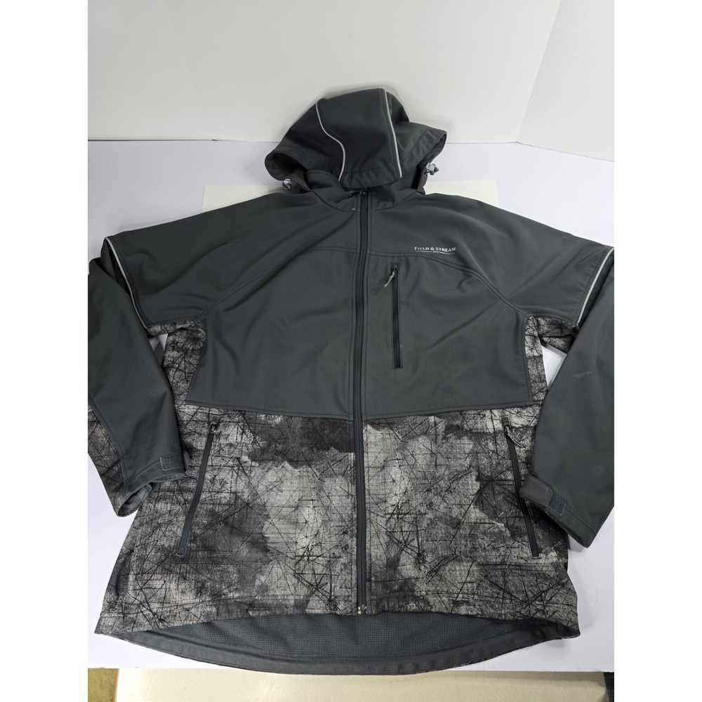 Field & Stream Full‎ Zip Hoodie Winter Jacket Mens Size XL Camo Reflective